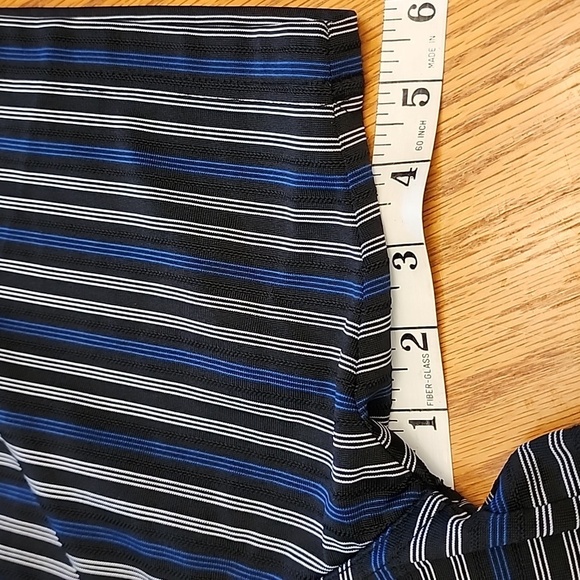 Champions Tour Golf Black and Blue Polo Shirt Classic Stripes - Picture 9 of 10